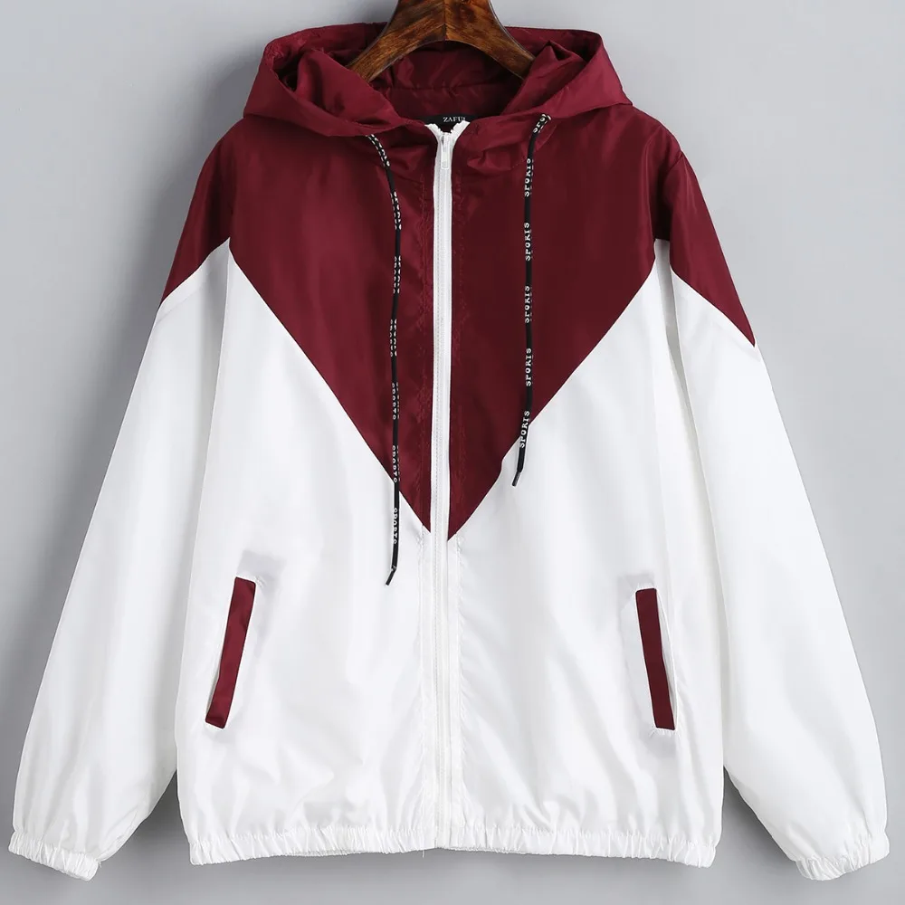 Jackets Women 2018 New Jacket Women's Hooded Women Jacket Fashion Windbreaker Men Outwear Women Coat
