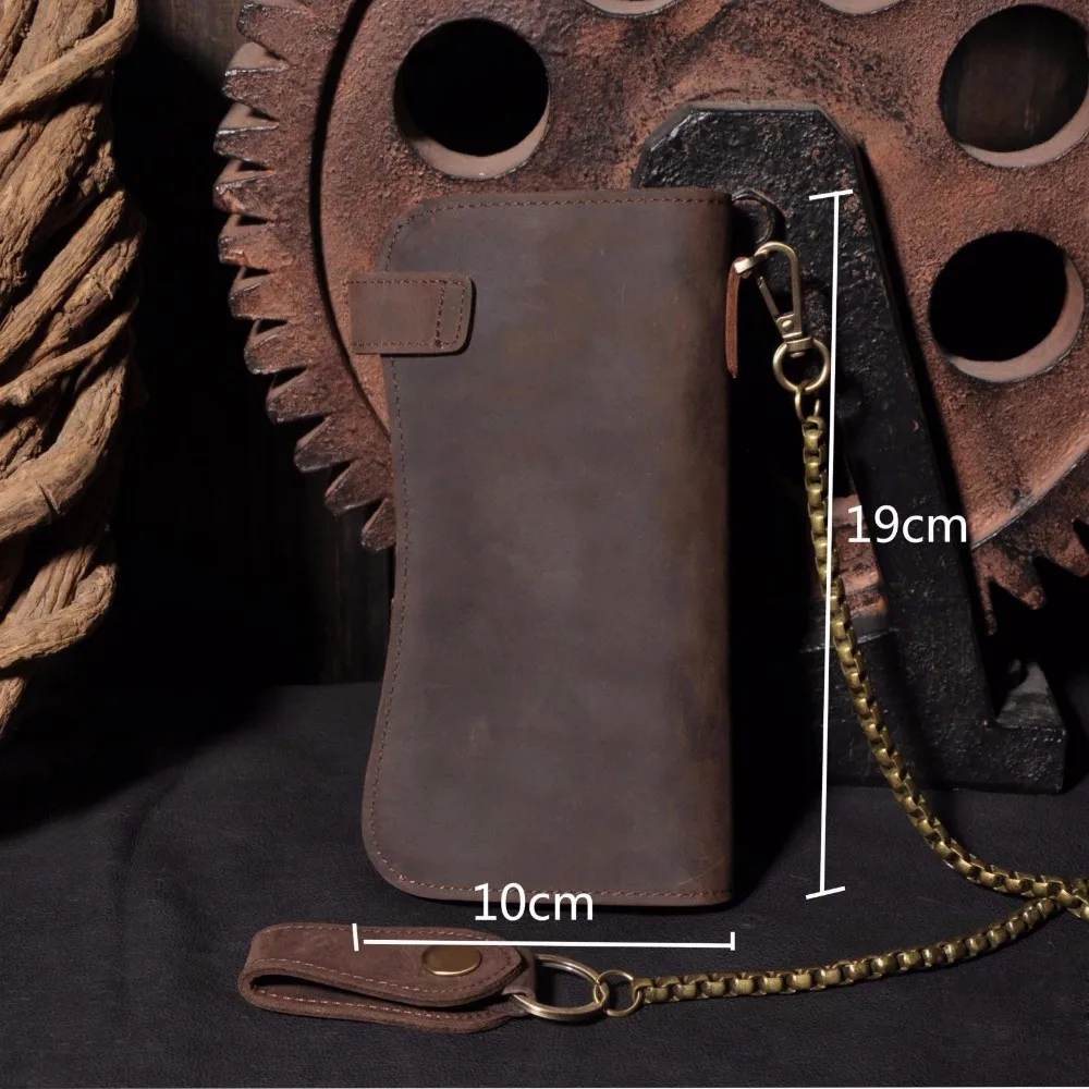 

Temena Vintage Hasp Open Genuine Leather Wallet High Large Capacity Unique Decor Genuine Leather Man Wallet