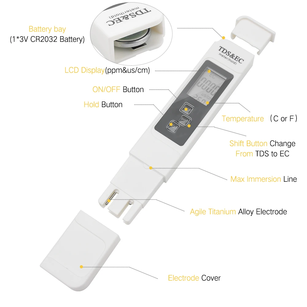 3 в 1 TDS EC PPM метр тестер качества воды монитор lcd-дисплей цифровой тестер качества воды ручка беспроводной Анализатор воды