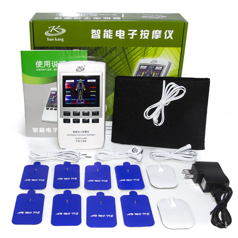 

10 Modes Tens Machine Unit 3 channel Pain Relief Pulse Massage EMS Acupuncture Muscle Stimulation Meridian Therapeutic Apparatus