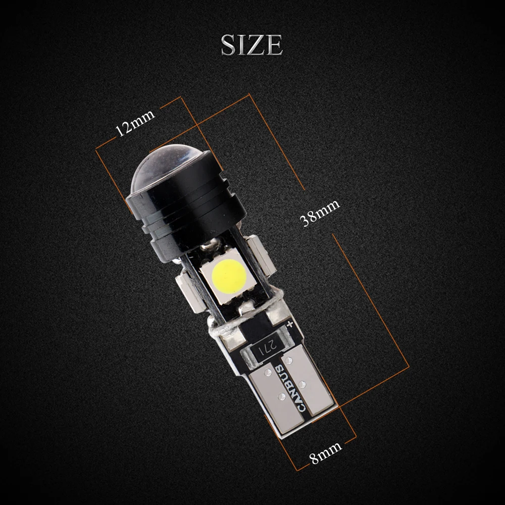 10 шт. Canbus T10 5050 4SMD 1,5 Вт светодиодный лампы 194 168 W5W DC12 Автомобильные фары с белым ледяной, синий, розовый красные, синие