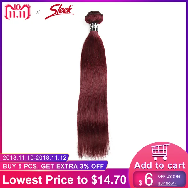 Special Price Sleek 99J Brazilian Hair Weave Bundles Straight Human Hair Extensions Red Burgundy Hair Bundles Remy Hair 1 Bundle Deal 30 Inch Special Price Sleek 99J Brazilian Hair Weave Bundles Straight Human Hair Extensions Red Burgundy Hair Bundles Remy Hair 1 Bundle Deal 30 Inch