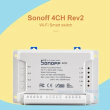 SONOFF 4CH R2 Wifi interruptor inteligente control remoto 2,4G electrodomésticos automatización inteligente Módulo de ahorro de energía 433 MHz