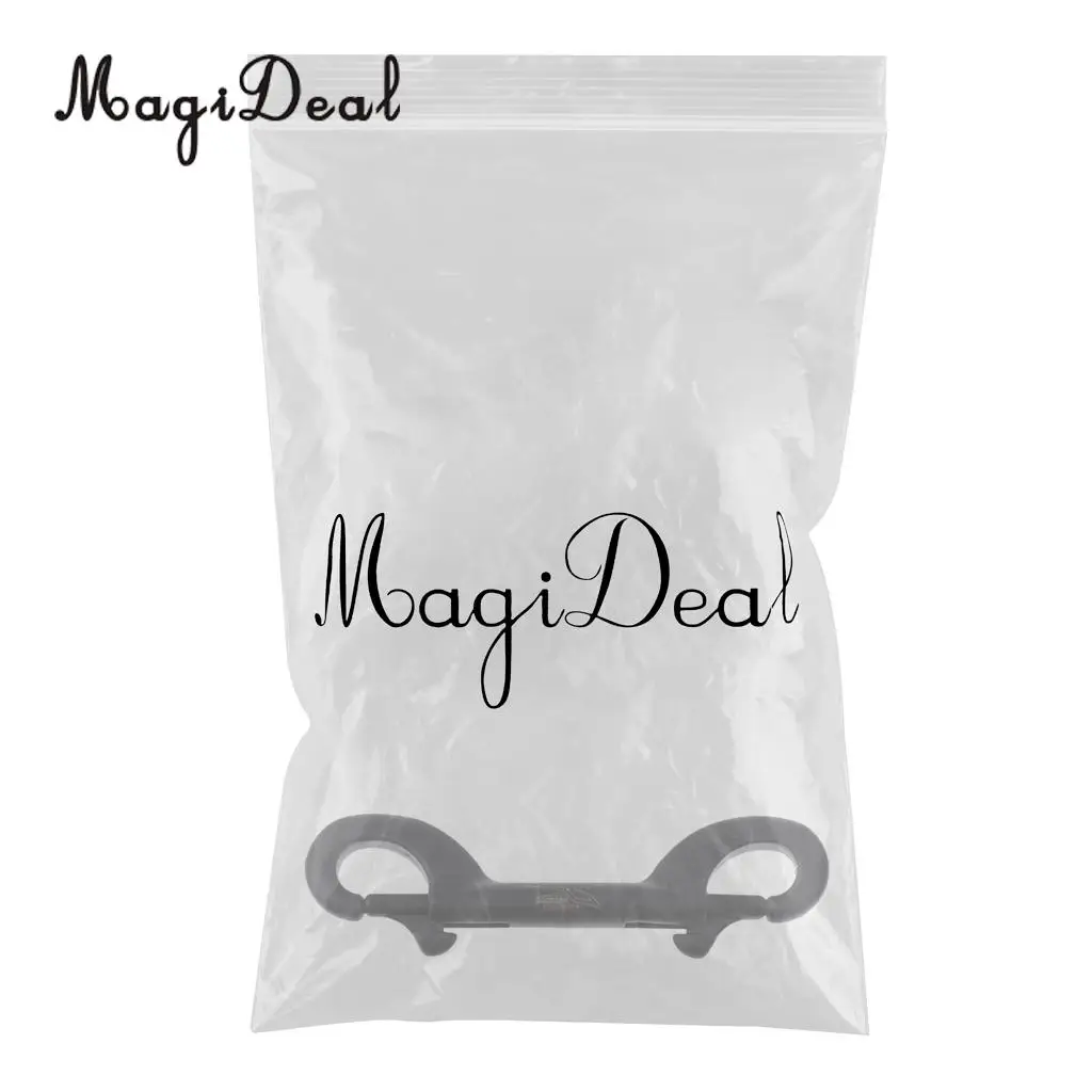 MagiDeal Scuba Diving 90mm/100mm/115mm 316 Black Stainless Steel Double Ended Bolt Snap Buckle Metal Clip for Underwater Sports