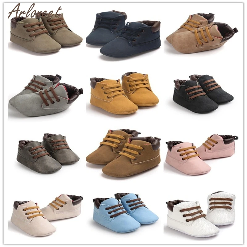 

Baby shoes Leather Newborn Baby Moccasins Soft Shoes Soft Soled Non-slip Crib First Walker Toddler Shoes 2019