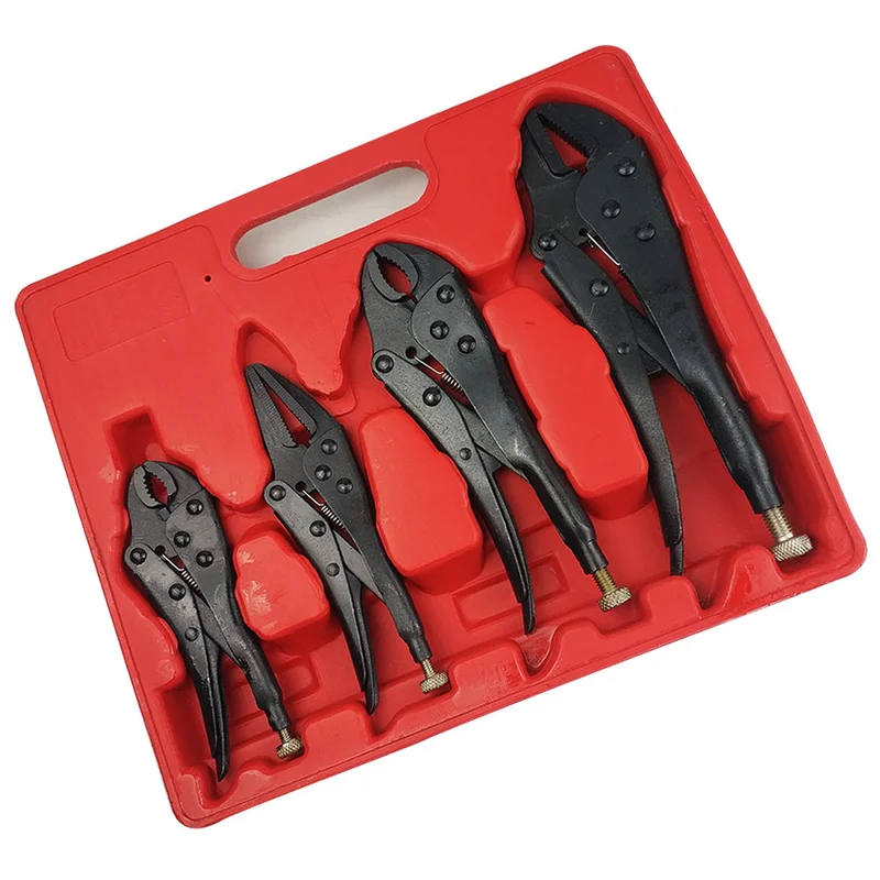 High quality 4pcs force pliers set steel black heat treatment household combination tool wire cutters stripper crimping|Pliers|   - AliExpress