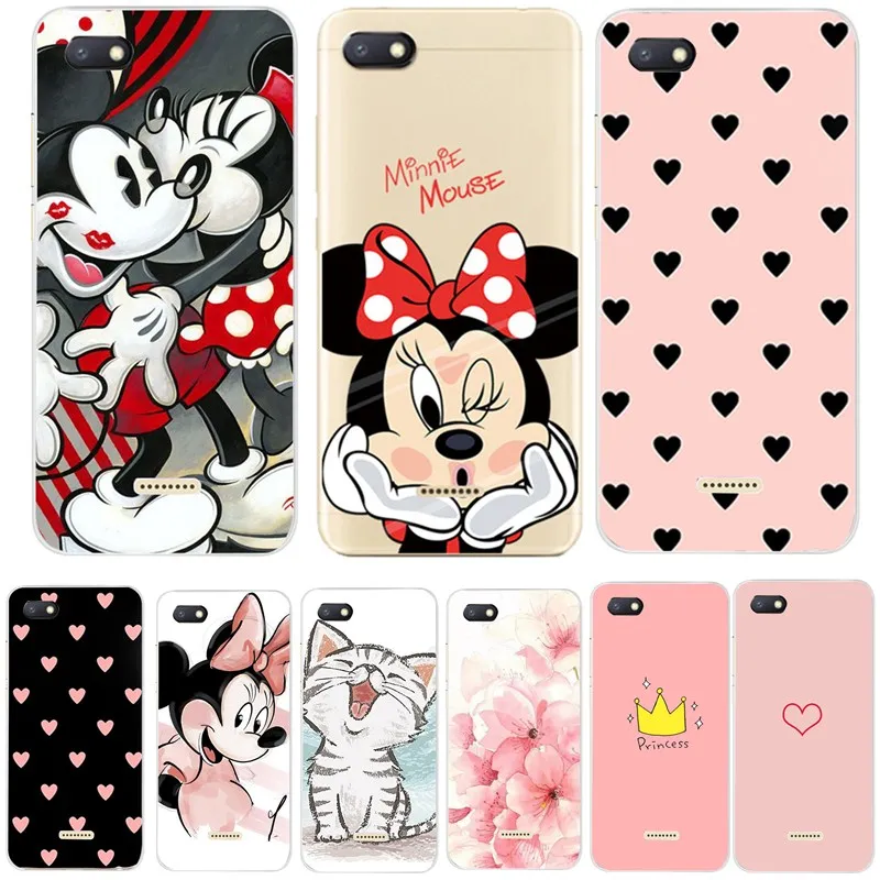 

Protector Case For Xiaomi Redmi 6A Case TPU Silicone Cute Soft TPU Cover For Xiomi Redmi 5A 4A Note 5 Pro Minnie Painting