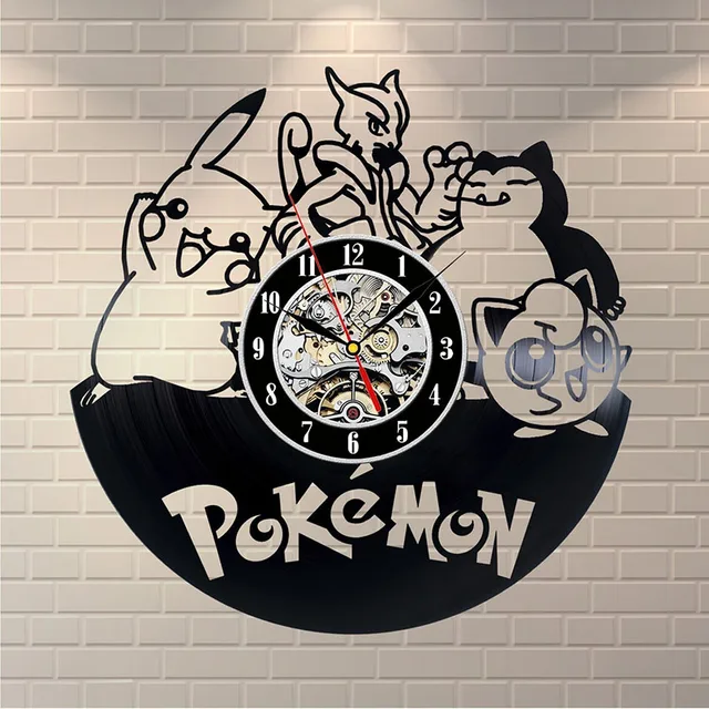 Buy Pokemon Wall Clocks LED Lighting Vinyl Wall Clock