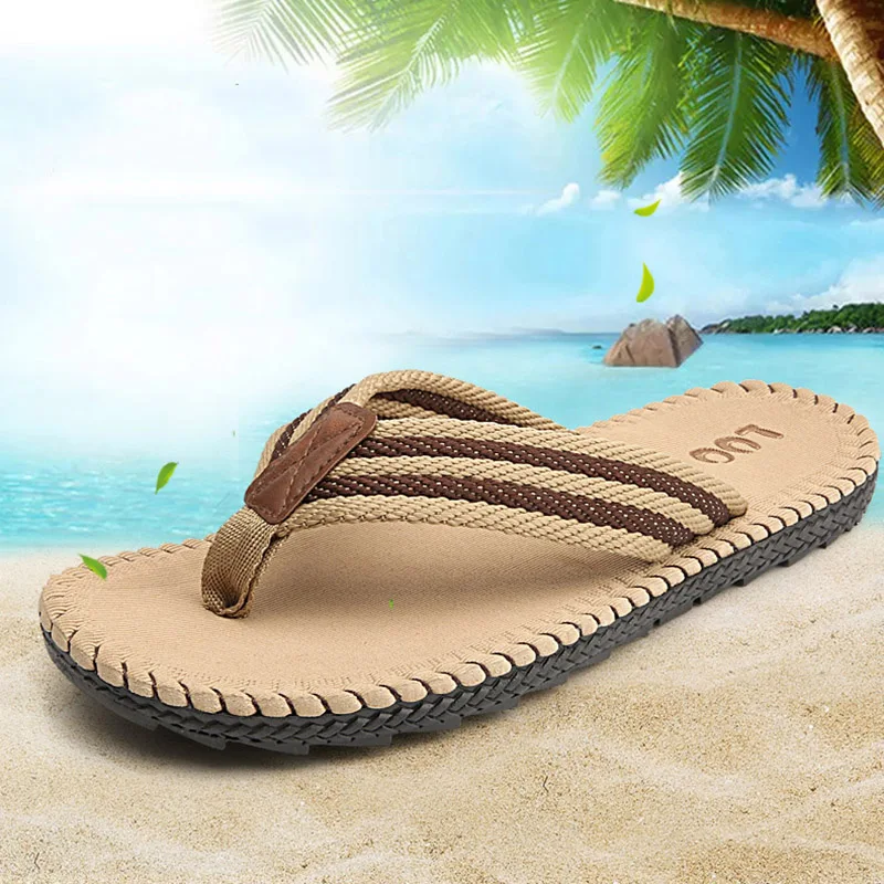 

2019 Summer Men Slippers Sandals Beach Slippers Comfortable Fashion Slippers Men Flip Flops Men Casual Shoes Plus Size 39-45