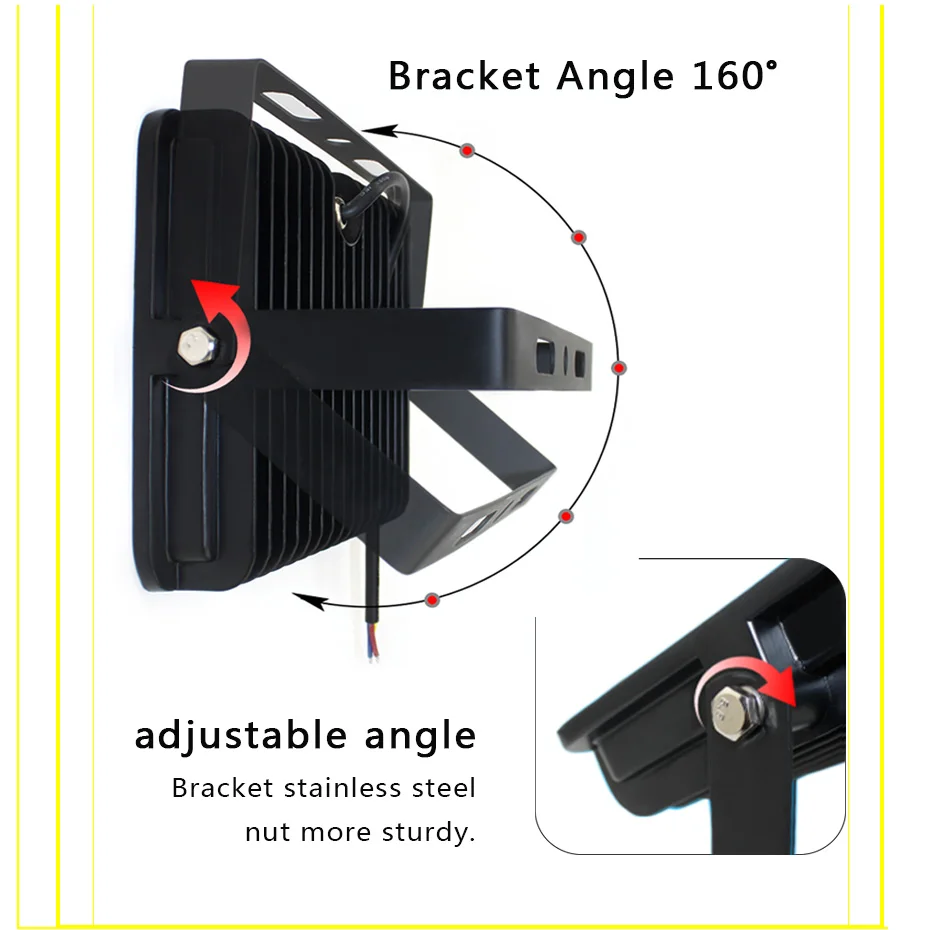 Светодиодный exterieur IP66 10 30 50 100 150 Вт прожектор отражатель AC180 265V SMD 5730 чип led 220