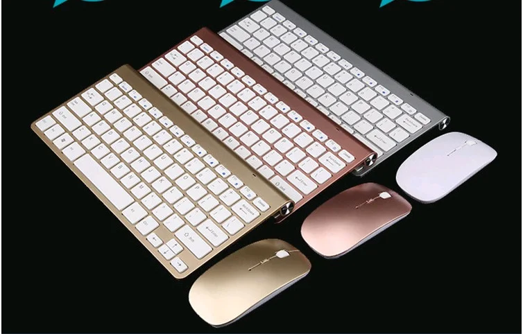 Ultra-Thin Wireless Keyboard Mouse Combo 2.4G Wireless Mouse for Laptop Pc Win XP/7/8/10 Smart Tv Box Tablet
