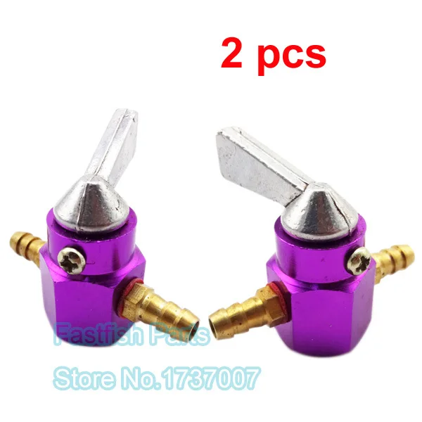 

2pcs/pack CNC Fuel Tap Purple 1/4" Gas Petrol Fuel Shut Off Inline Petcock Valve For Motorcycle Dirt Bike ATV Quad Vintage