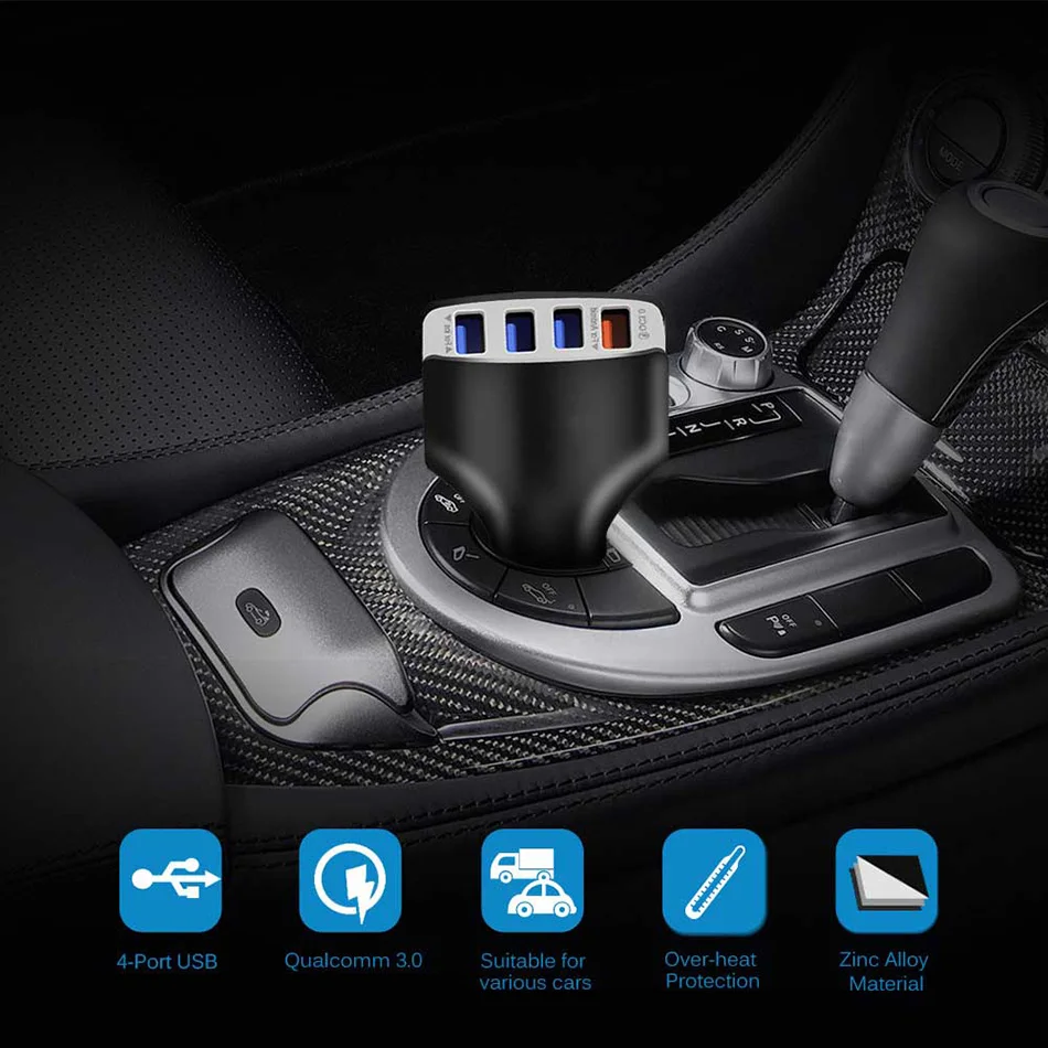 KISSCASE Quick Charge 3,0 USB Автомобильное Зарядное устройство для Xiaomi mi 9 Красный mi Примечание 7 huawei P30 ProQC3.0 быстро PD автомобиля зарядки телефона Зарядное устройство