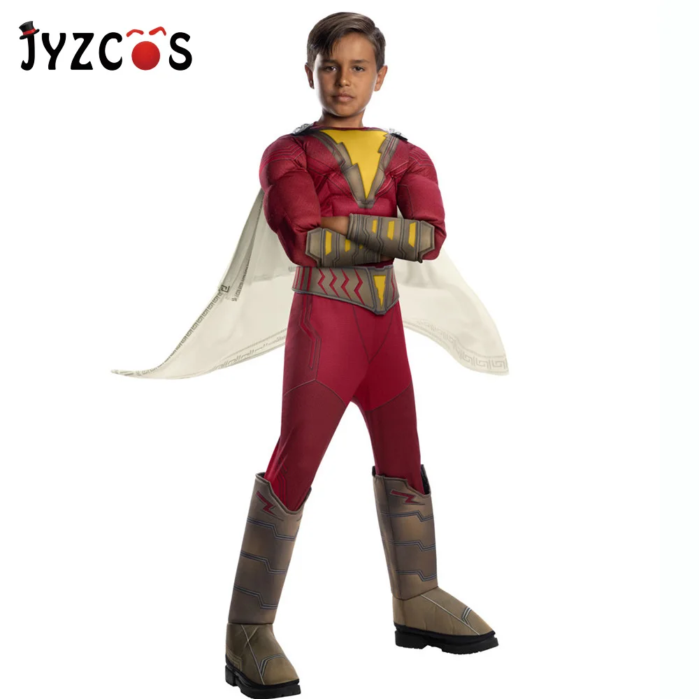 JYZCOS Shazam! Карнавальный костюм Костюмы на Хэллоуин для детей Костюм супергероя