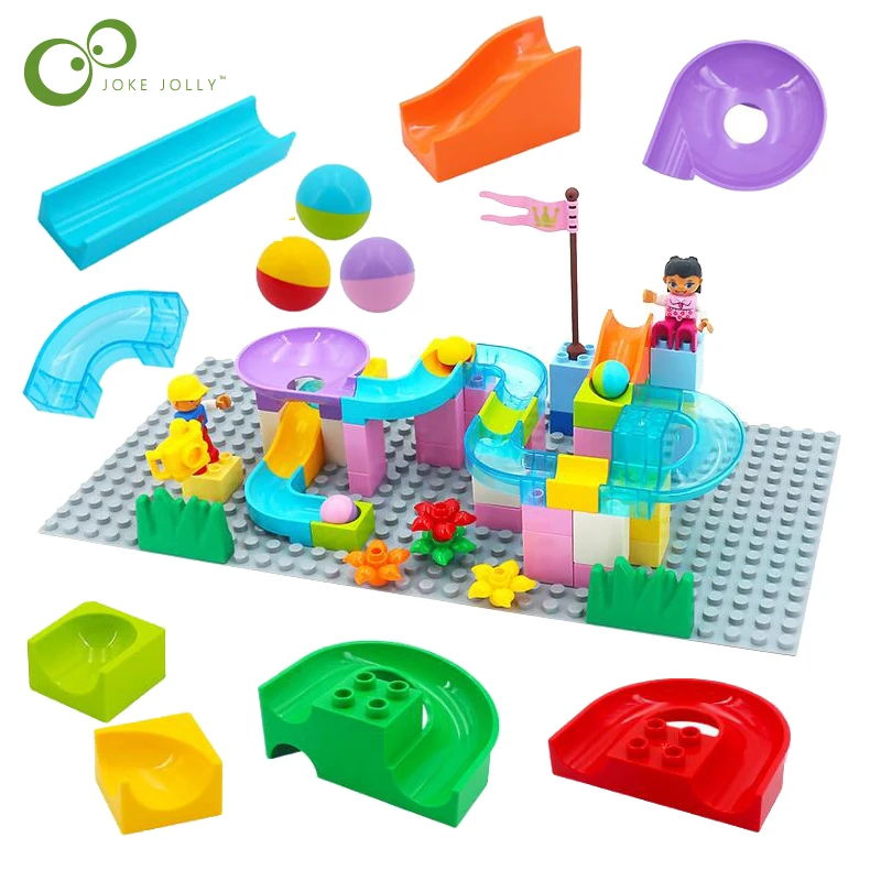 

Large Particle Diy Building Blocks Marble Race Run Maze Ball Track Accessories Compatible with Toys Children GYH