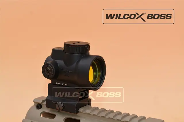 Nuevo estilo MRO punto rojo vista holográfica Airsoft montaje bajo + QD montaje n. ° 13 (color: negro) - Imagen 2