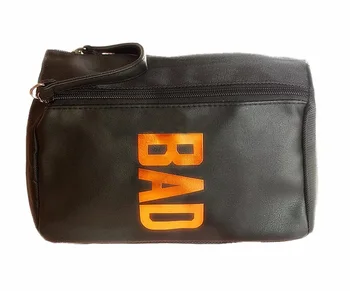 

Designer Big Pu black Leather Organzie Case Cosmetics Bag Travel Toiletries Bag Shaving Bag 100% Brand New WE55