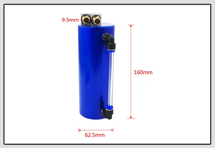 Универсальный алюминиевый гоночный маслоуловитель БАК/может круглый резервуар турбо маслоуловитель/может ловить бак VR-TK62