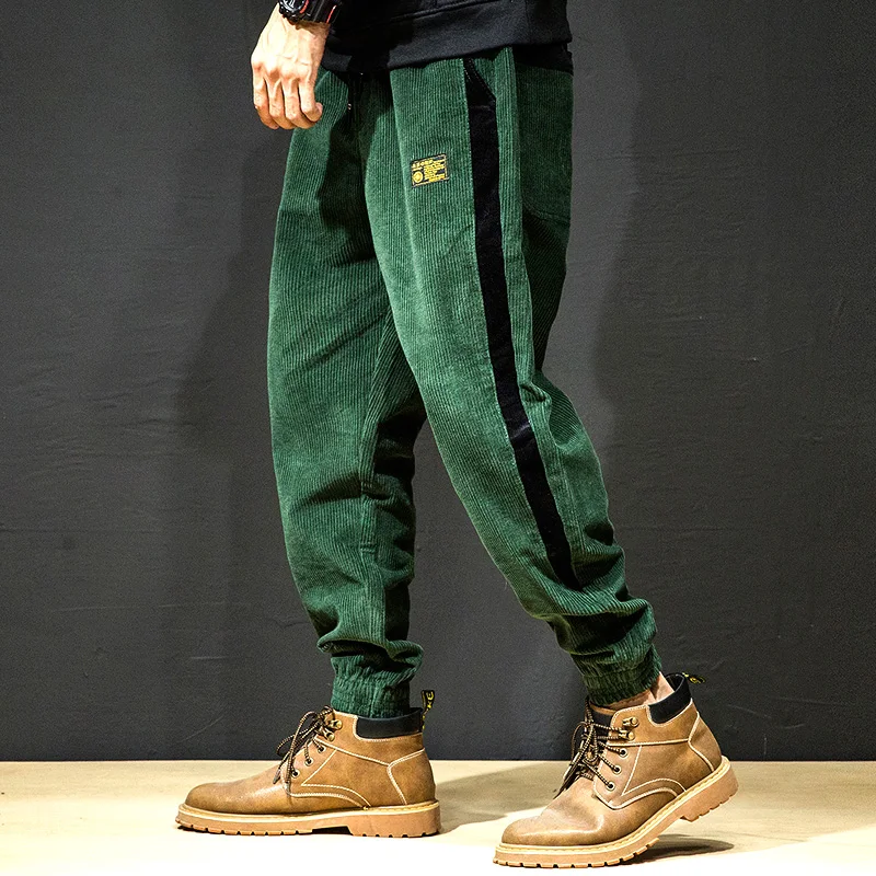 Baggy Corduroy Pants Men Fashion Hip 