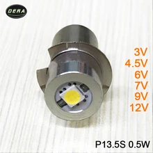 E10 P13.5S 0.5W LED For Focus Flashlight Replacement Bulb Torches Work Light Lamp DC3V 4.5v 6V 7v 9v 12v cold and warm white