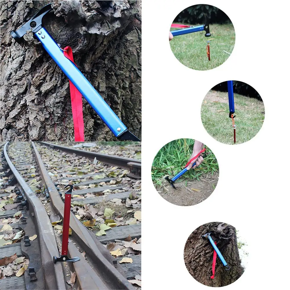 

Camping Hiking Tent Multi-function Hammer Stake Remove Mallet Camping Equipment Survival EDC Camping Tent Hammer