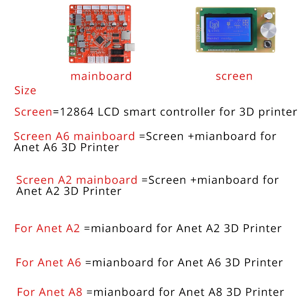 Anet A1284-Base Управление материнской платы Материнская плата для Anet A8 DIY самостоятельной сборки 3D настольный принтер