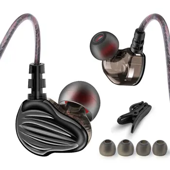 

Headphones for Phone Sport Running HIFI Earbuds Earphone Dual Driver Earphones 3.5 mm Wired Stereo Sports Headset for Meizu