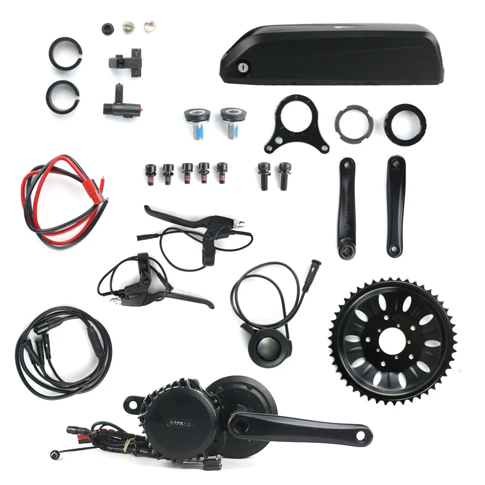 

Bafang/8Fun BBS03/BBSHD 48V 1000W mid drive motor eBike kit with 48V 14Ah Li-ion e-bike Hailong down tube battery
