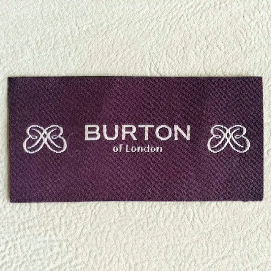 Wholesale Fabric Big Size Woven Label/Tags Embroidered Labels/Garment