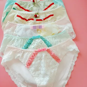 

dream wave point sweet yarn fold sexy flying cotton underpants ropa interior femenina tanga string femme lace underwear strings