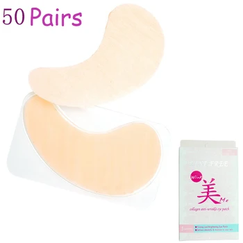 

50Pairs/Pack Makeup Eyelash Paper Patches Eyelash Extension Under Eye Pad Lint Free Eye Tips Sticker Wraps Training Eye Patches