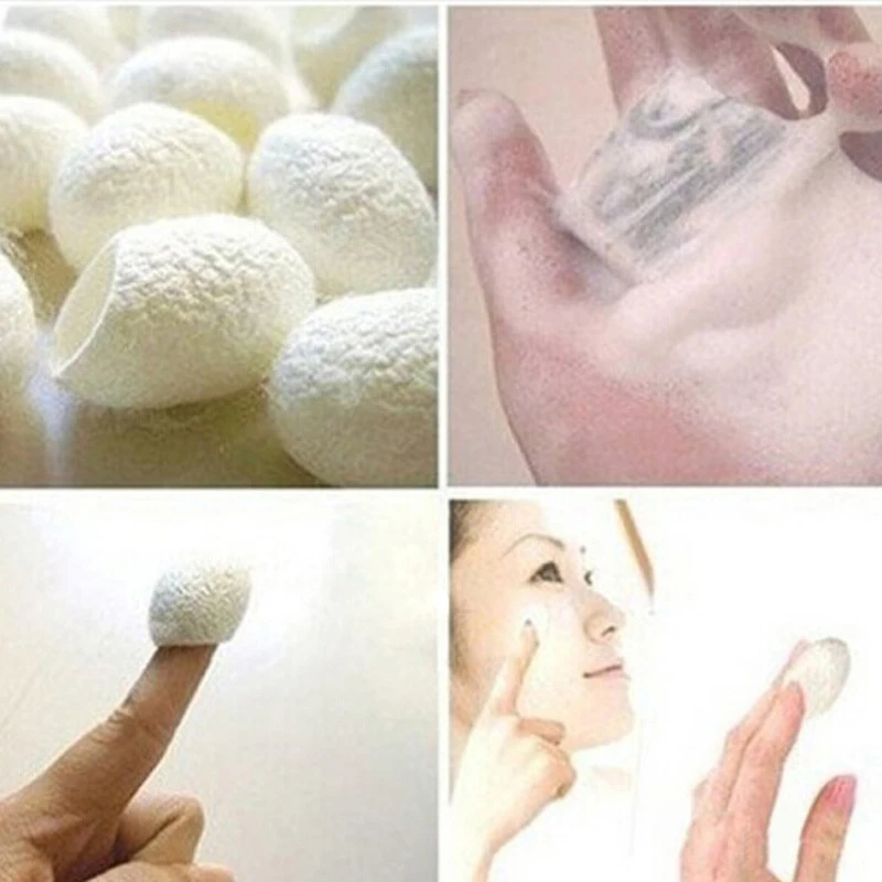 

Beauty Face Care Silkworm Ball Exfoliating Deep Cleaning Blackhead Anti-aging Natural Silk Face Cleanser 20pcs