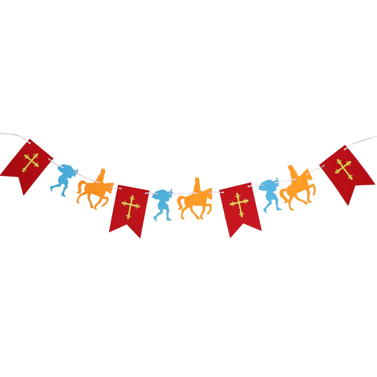 

1pcs Pull Flag Non-woven Decorative 3M Length Creative Hanging Bunting Banners Pull Flags for Decorations Saint Nicolas Party