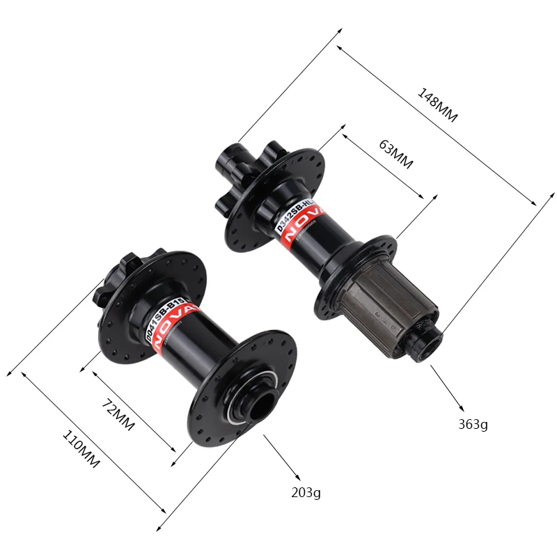Novatec D041SB-B15 D342SB-HL-B12 32 36 H горный велосипед концентратор 8 9 10 S алюминиевый сплав втулки для дискового тормоза 110 мм 148 мм 2 подшипника