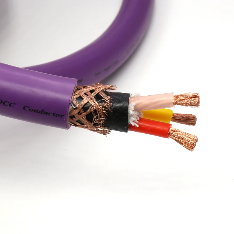 Hi end PHOCC Красный медный аудио кабель питания DIY основной питания|power cable hifi|cable diycable