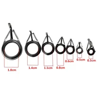 7Pcs Mixed Size Fishing Top Rings Rod Pole Repair Kit Line Guides Eyes Sets 2