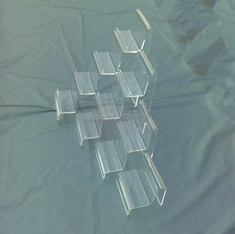 10pcs Four tier Acrylic Wallet Display Rack Holder Acrylic Purse Wallet