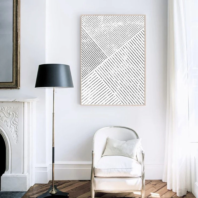 geometric canvas print living room decor