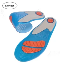 EXPfoot силиконовый гель уход для ног: стельки для подошвенного фасцита пятки Spur Беговые Спортивные амортизирующие стельки поглощающие Подушки Coolmax
