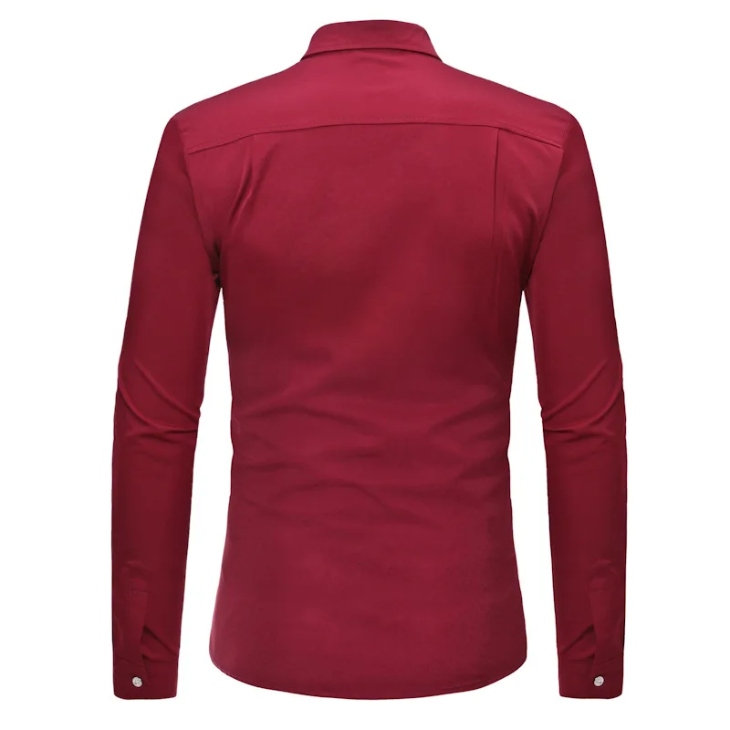 Мужская одежда рубашка Blusas Модная рубашка на молнии с длинными рукавами рубашка с лацканами блузки длинная Мужская рубашка XC43
