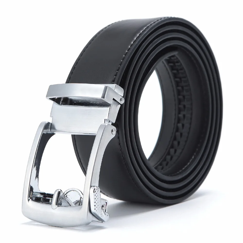 

New Designer Popular Luxury Brand Cowhide Leather Belt Men Black Automatic Buckle Business Casual Belts For Men 3.5 Width
