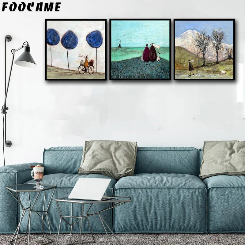 Фотофон с героями мультфильмов счастливые Семейные плакаты в стиле минимализма