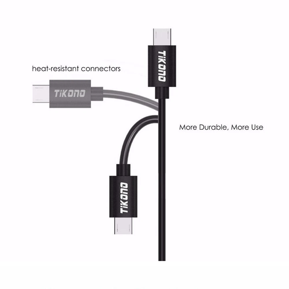 2 قطعة/الوحدة Tikono USB بيانات كابل الشاحن مايكرو كابل USB لسامسونج Xiaomi هواوي سريع شحن شاحن USB للهاتف المحمول كابل