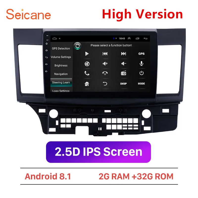 Автомагнитола Seicane Android 8 1 2RAM GPS аудио мультимедийный плеер для Mitsubishi Lancer ex 2008 2009 2010