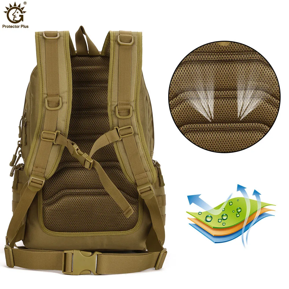  40L Military Tactical Assault Pack Backpack Army Molle Waterproof Nylon Bag Travel Rucksack for Out