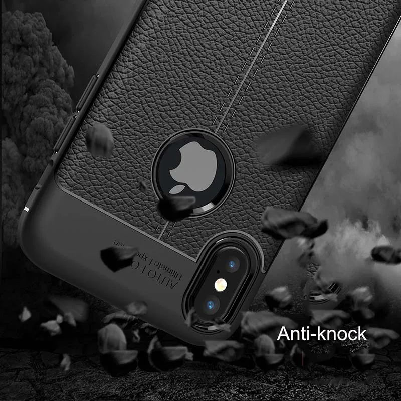 Кожаный чехол из ТПУ с автофокусом для iPhone 7, мягкий силиконовый чехол для iPhone XS, Xs, Max, 5, 5S, SE, 6, 6s, 7, 8 Plus, Роскошный чехол на заднюю панель