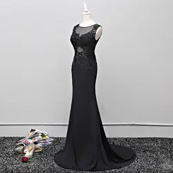 Элегантное Длинное Вечернее платье 2019 vestido de festa официальное платье с аппликацией вечернее платье Scoop Красный Выпускные платья Robe De Soiree