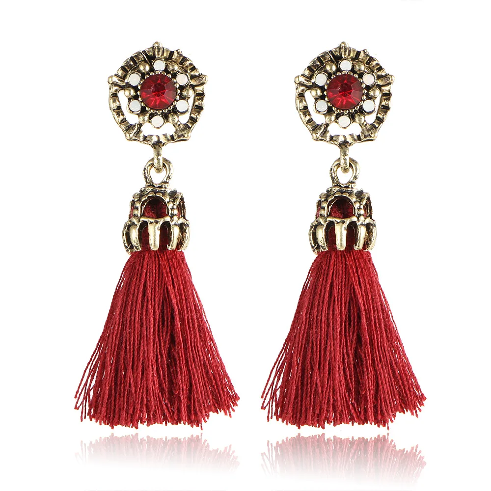 Colgantes De Borlas De Cristal De Hocoole Bohemia Pendientes Colgantes De Borlas De Cristal De Hocoole Bohemia Pendientes