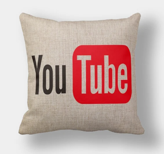 YouTube pillow cover, Creative social media YouTube throw pillow case