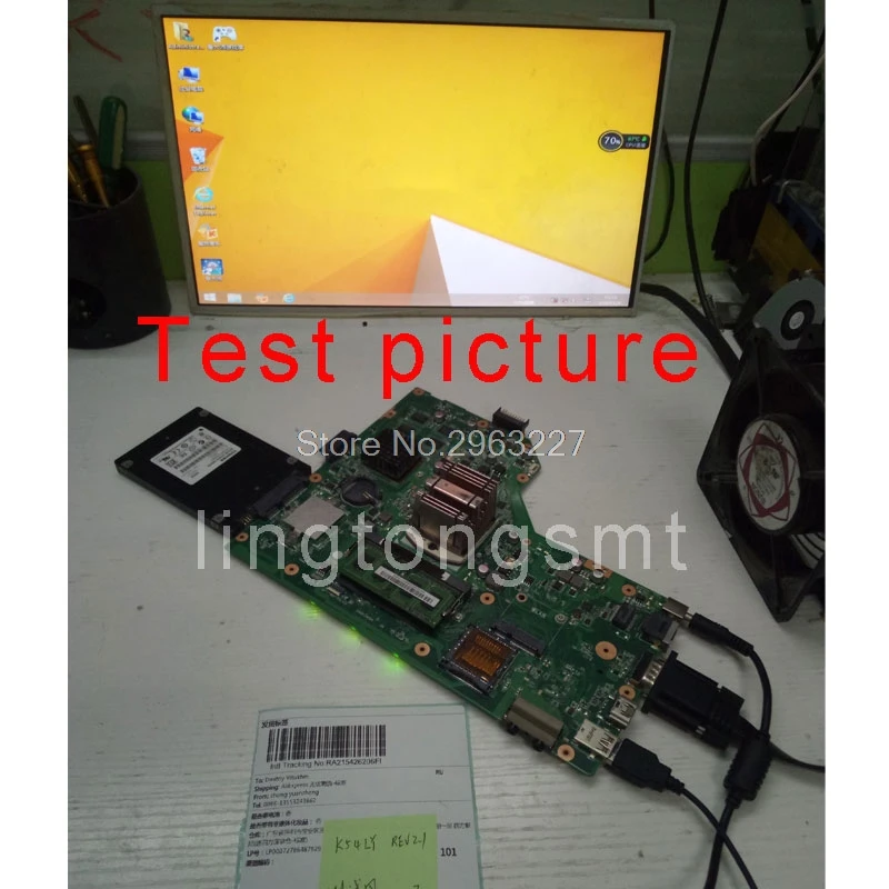  K54LY motherboard REV:2.0/2.1 1GB for ASUS X54H K54HR X54H K54LY motherboard K54LY mainboard K54LY 